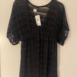 Jordan Taylor Black Lace V-Neck Blouse